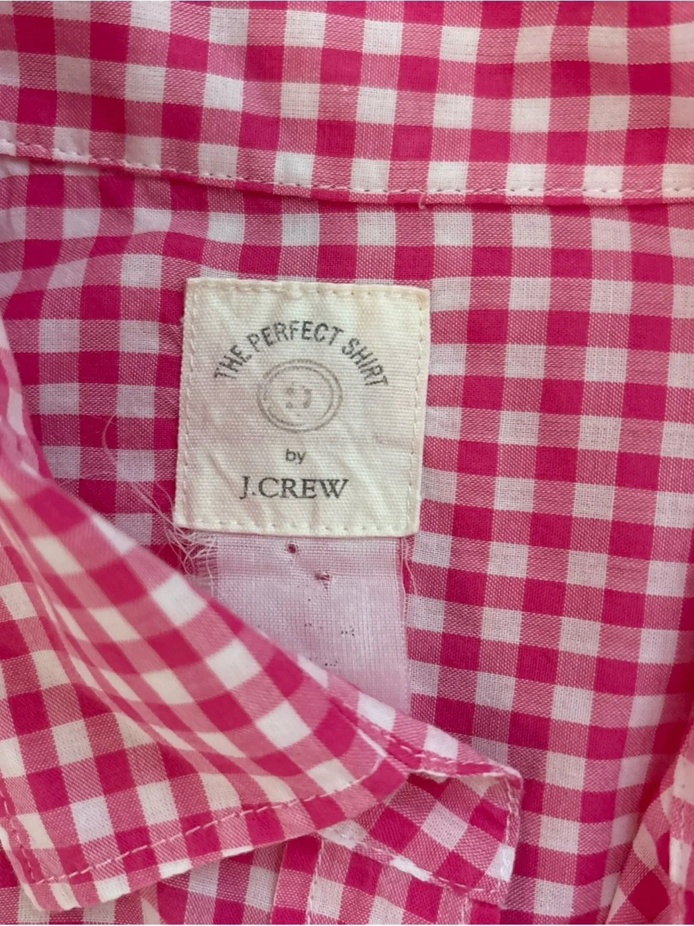 J. Crew Women’s XSmall The Perfect Shirt Pink Gingham Button-Down Shirt NO TAG